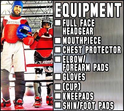 Sparring equipment list