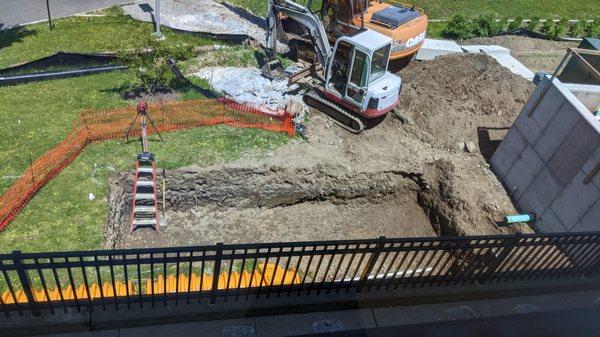 Drainage & Excavation for New Patio