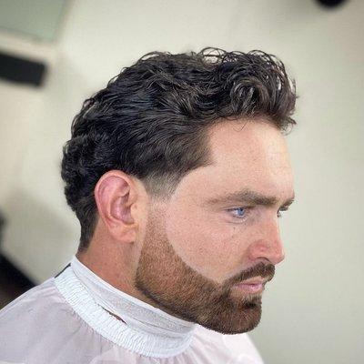 Hair and Beard trim with a razor lineup