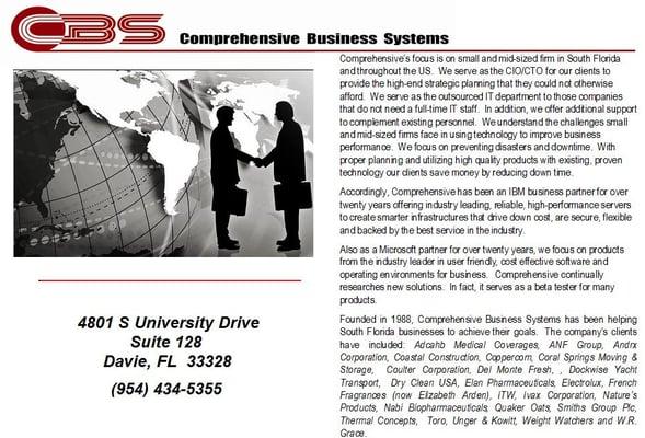 Comprehensive Business Systems