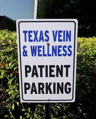 Please feel free to use our reserved patient parking spots