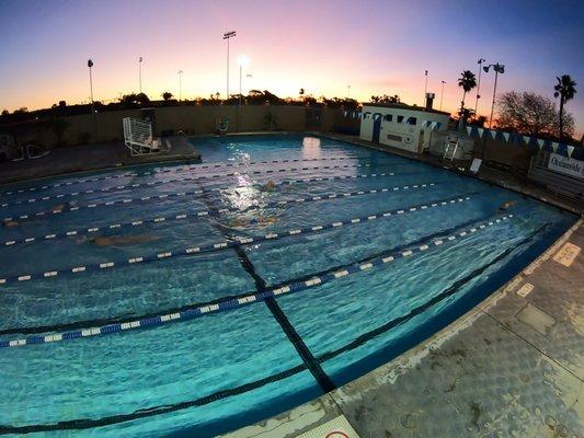 Sunrises are always a highlight for our morning swimmers.