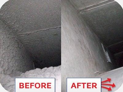 Air Duct Cleaning
 Before/After Photo