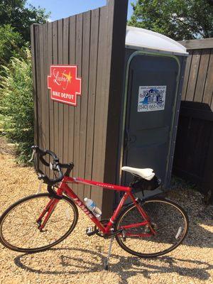 Thank you town of Leesburg for this gender neutral port a potty by W&OD                7/16/17