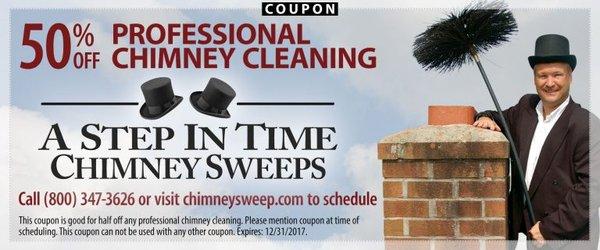 50% chimney cleaning until end of 2017