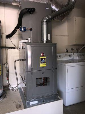 Torrance- New 4 ton RHEEM furnace and indoor coil in garage.