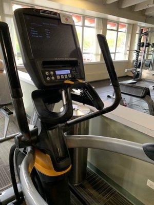 One of the many exercise machines at the Center Fitness Club at the Rec Center.