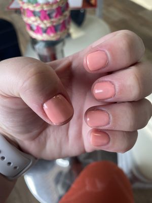 Nectarine gel manicure $35