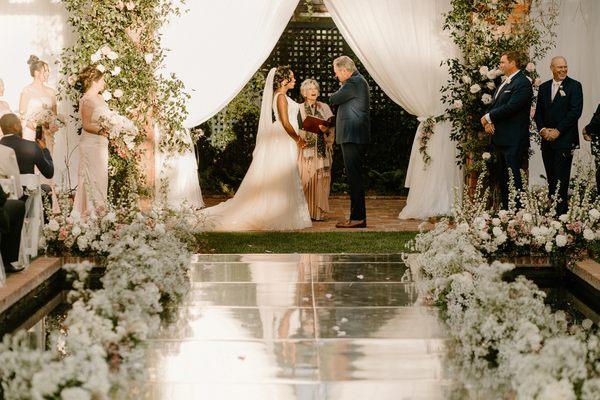 Officiant Miriam Lindbeck, Belmond El Encanto Wedding Ceremony, Santa Barbara, California