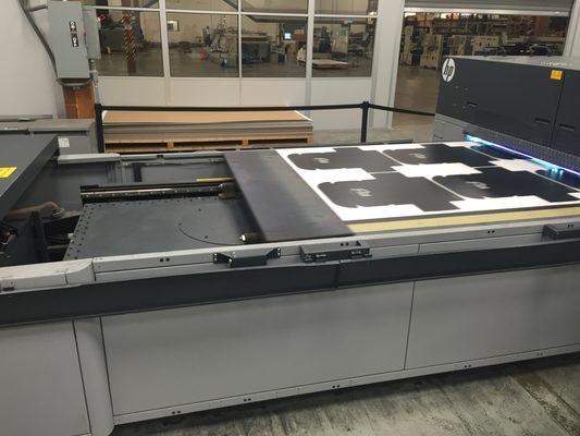 Digital print press in action.