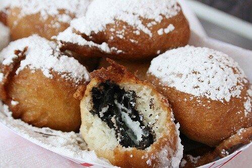 Yup!  Will be paying severely for this in the gym next week.  Fried Oreos...sweet, crispy, and...sooo good!!