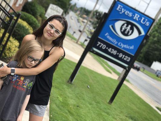 Eyeglasses for the whole family.