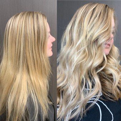 Blonde Balayage transformation on a new client