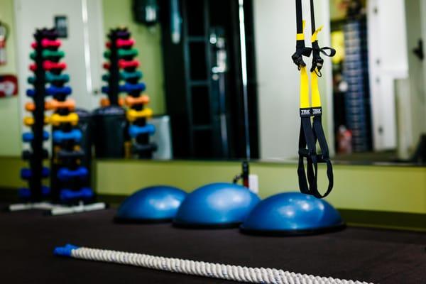 TRX equipment used during personal training sessions.