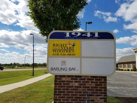 Sign on Frank Scott Parkway