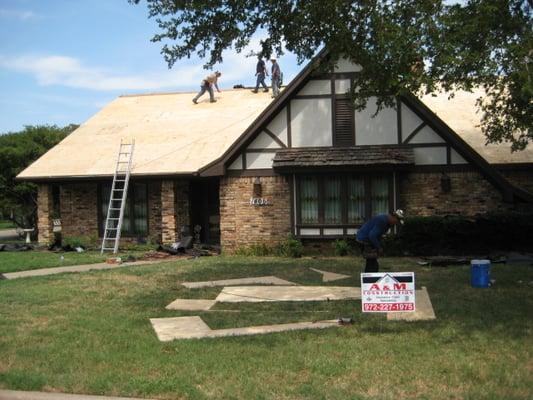 Mansfield TX Remove Wood Shingles And Deck With Techshield And Certainteed Presidential