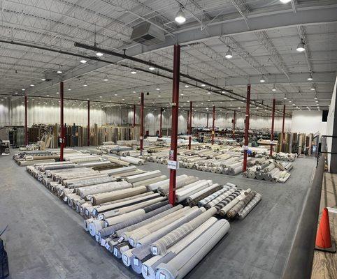 50,000sf showroom full of rolls and remnants