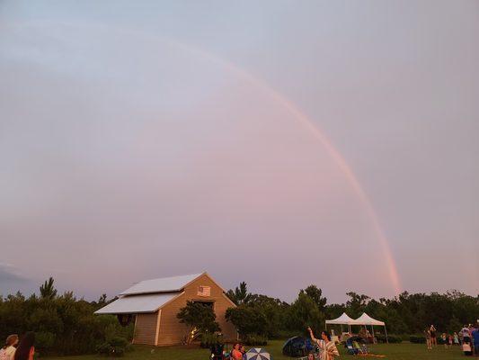 Just a rainbow right over the barn during one of our Harvests!