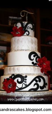 4 or 5 Tier Wedding Cake
 feeds 100 or more.  SAVE THE TOP-TIER for  First Anniversary!