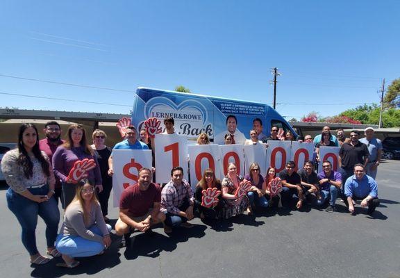 Lerner and Rowe Gives Back announced that it has reached the $100,000 Lifetime Giving amount to Phoenix Children's Hospital.