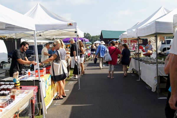 Shoppers at Rice's Market