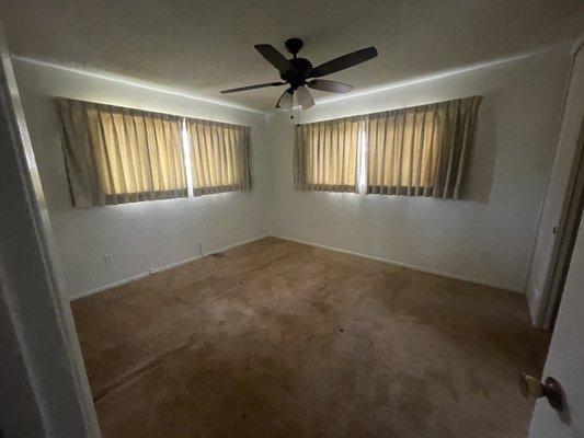 Bedroom before flooring