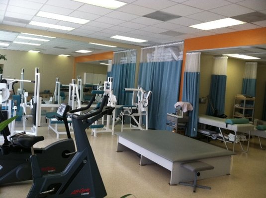 large rehab floor, post surgical rehabilitation and post accident therapy