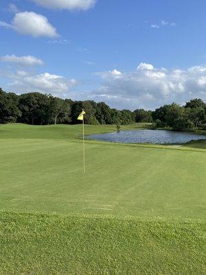 Green on Hole #6 looking back to tee box