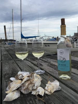 Picked up this Sauvignon Blanc at Wellfleet Spirit Shoppe!  This restores 100 oysters to our wild oyster reefs right here in Wellfleet!