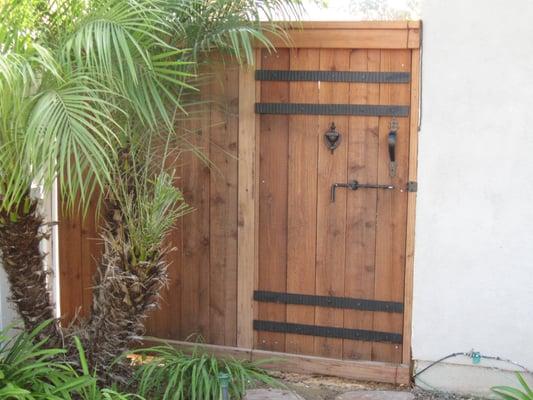 Custom wood gate.