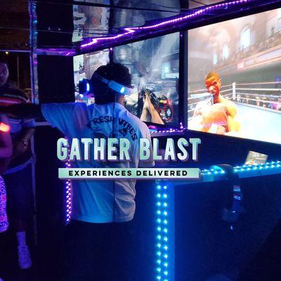 Boxing Simulator from Gather Blast VR Game Truck in Palmdale Ca