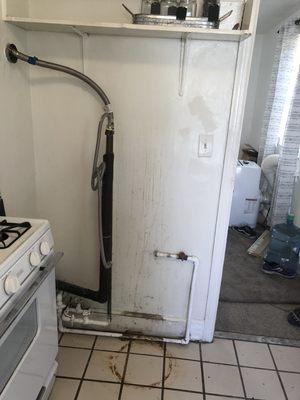 Removal of hot water tank