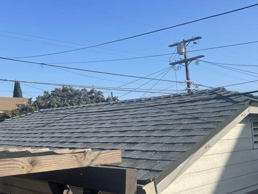 Garage and main house roof.