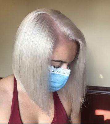 Platinum hair