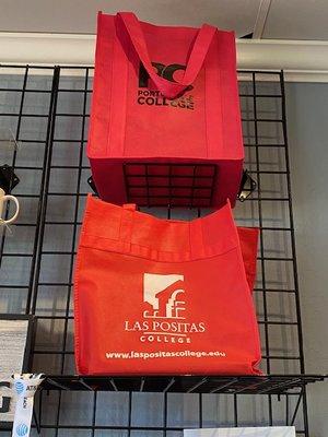 Custom grocery tote bags for community colleges.