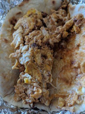 Chorizo and egg taco..yum!