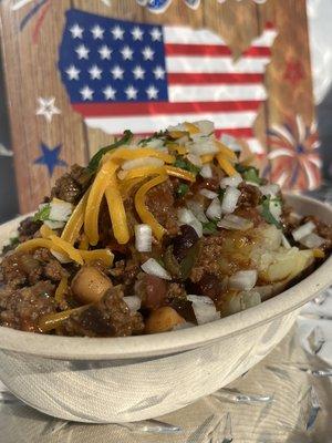 Chili!!! Loaded Bake Potato