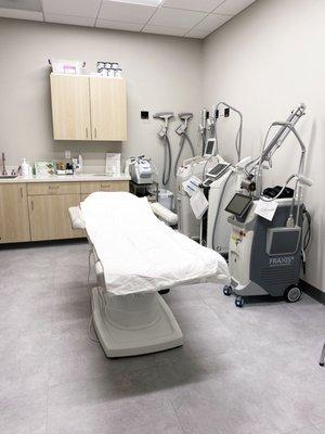 The laser treatment room at Faces Medspa.