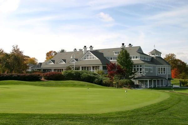 Clubhouse and putting area.