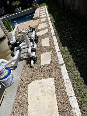 No more walking in grass to get to your pool pumps!