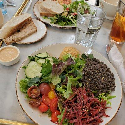 Delicious black lentil salad