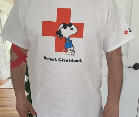 Red Cross - newest incentive (  Snoopy T-shirt ) goes viral.