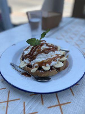 Banana foster waffle.  It looked better than it tasted.