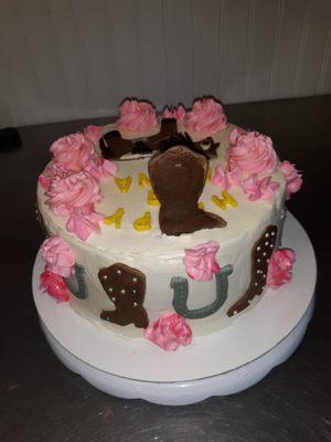 Cowgirl Birthday Cake