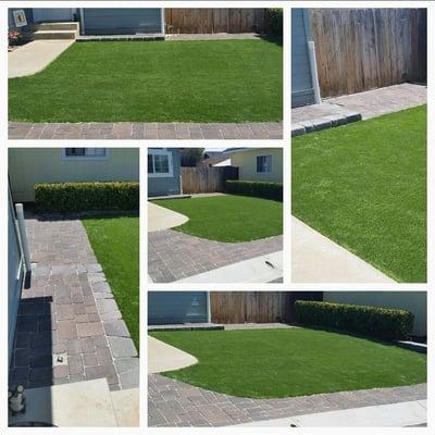 Custom turf and Pavers for some front yard curb appeal.