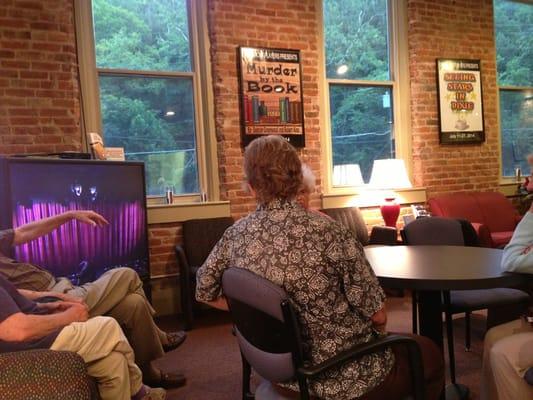 The lobby. And a TV to view the play if you are unable to remaining the theater.