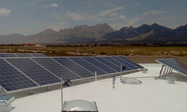 Beautiful view of panels and Organ Mountains.