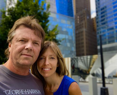 Wife and I visiting 911 Memorial