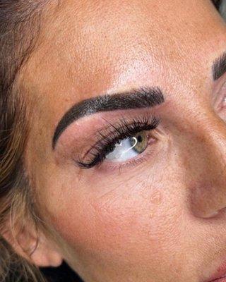 Combo brows and lash extensions