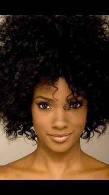 Natural hair and makeup